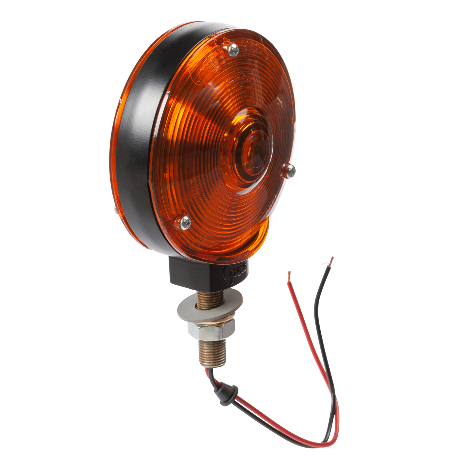 STT Lamp, 4",Yellow & Yellow,Black Enamel,Die Cast,Dbl Contact Face