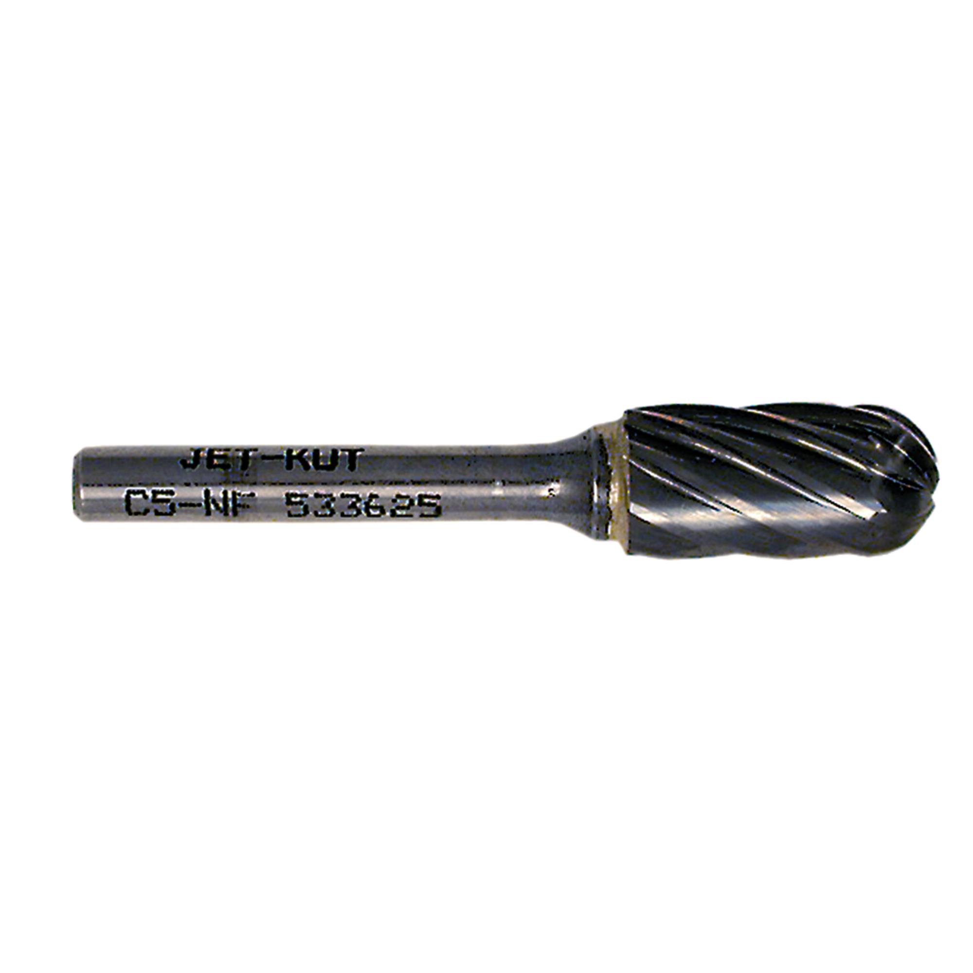 1/4" JET-KUT Ball Nose Shape Bur - For Aluminum/Non-ferrous Materials