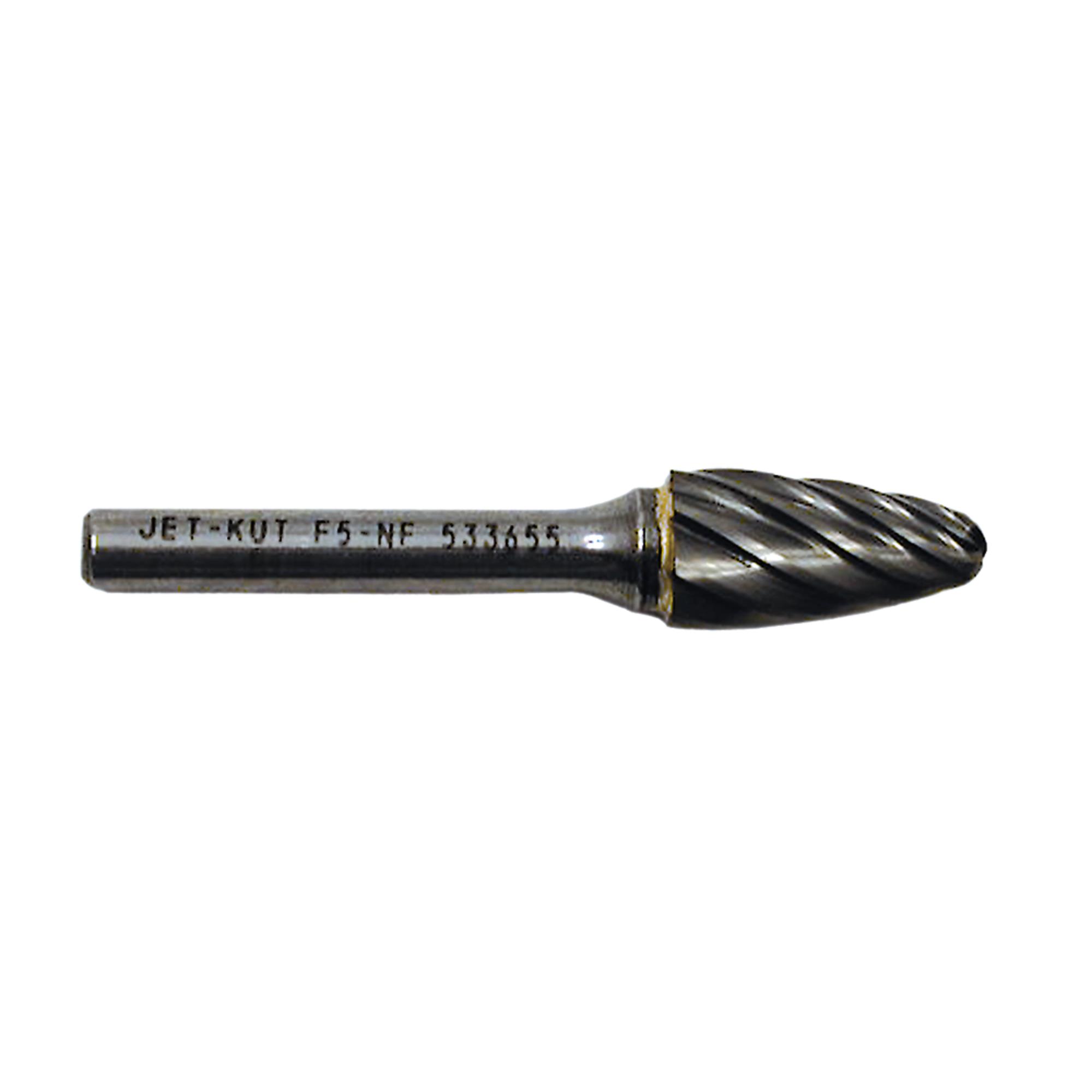 1/4" JET-KUT Round Nose Shape Bur - For Aluminum/Non-ferrous Materials