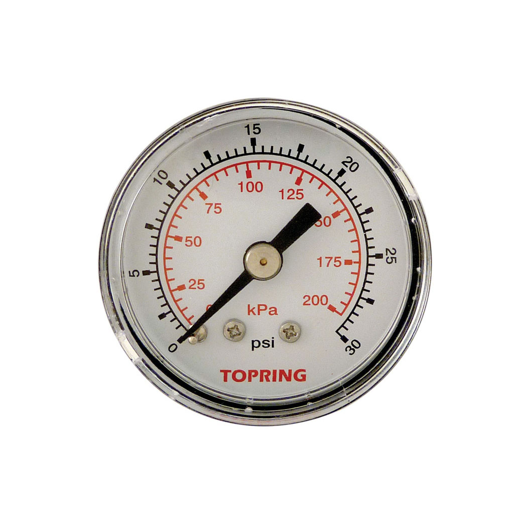 1-1/2 In. Steel Dry Vacuum Gauge 0 to 30 PSI