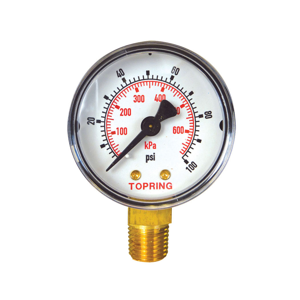 2-1/2 In. Steel Dry Vacuum Gauge 0 to 100 PSI
