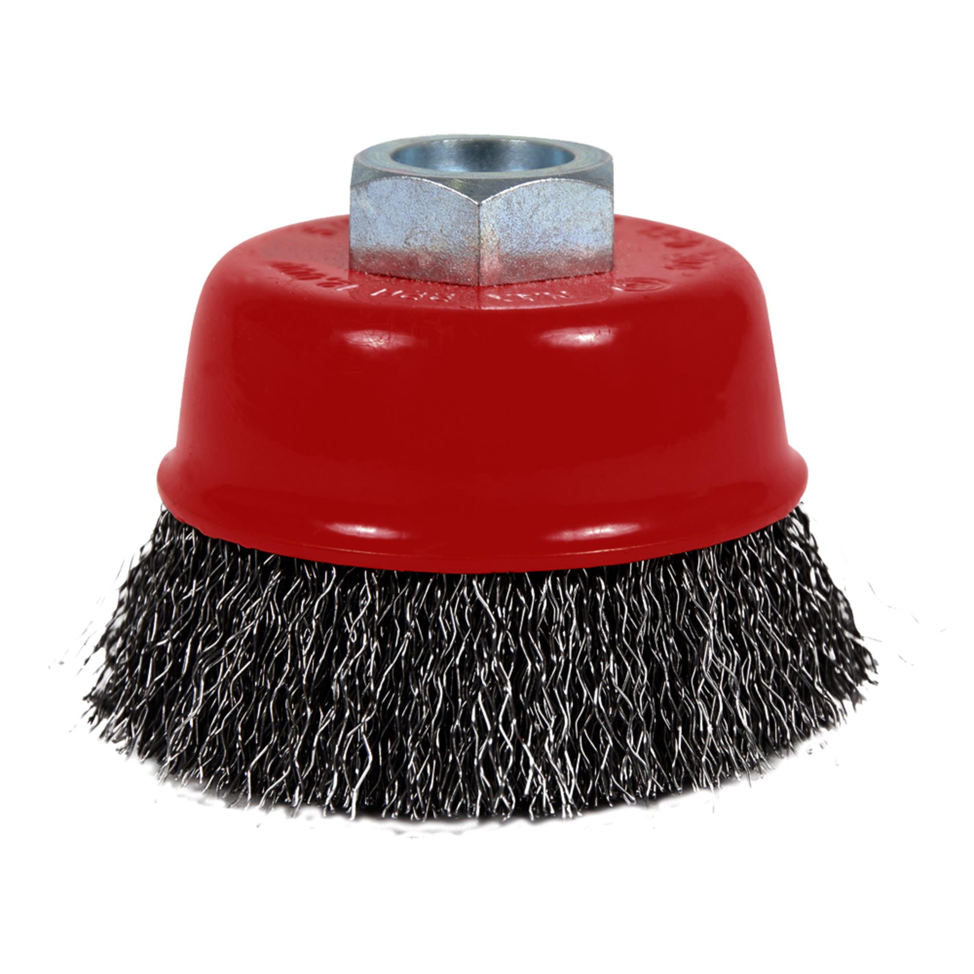 Brosse à tasse sertie 5/8-11NC, 3 x