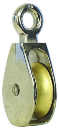 Pulley. Single Fixed 1 Die Cast. Fits 1/4 Rope
