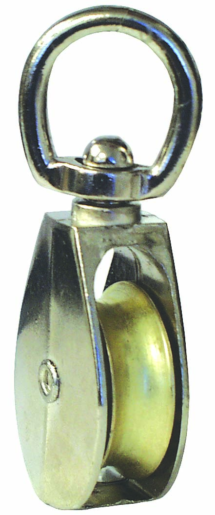 Pulley, Single Swivel 3/4 Die Cast. Fits 3/16 Rope