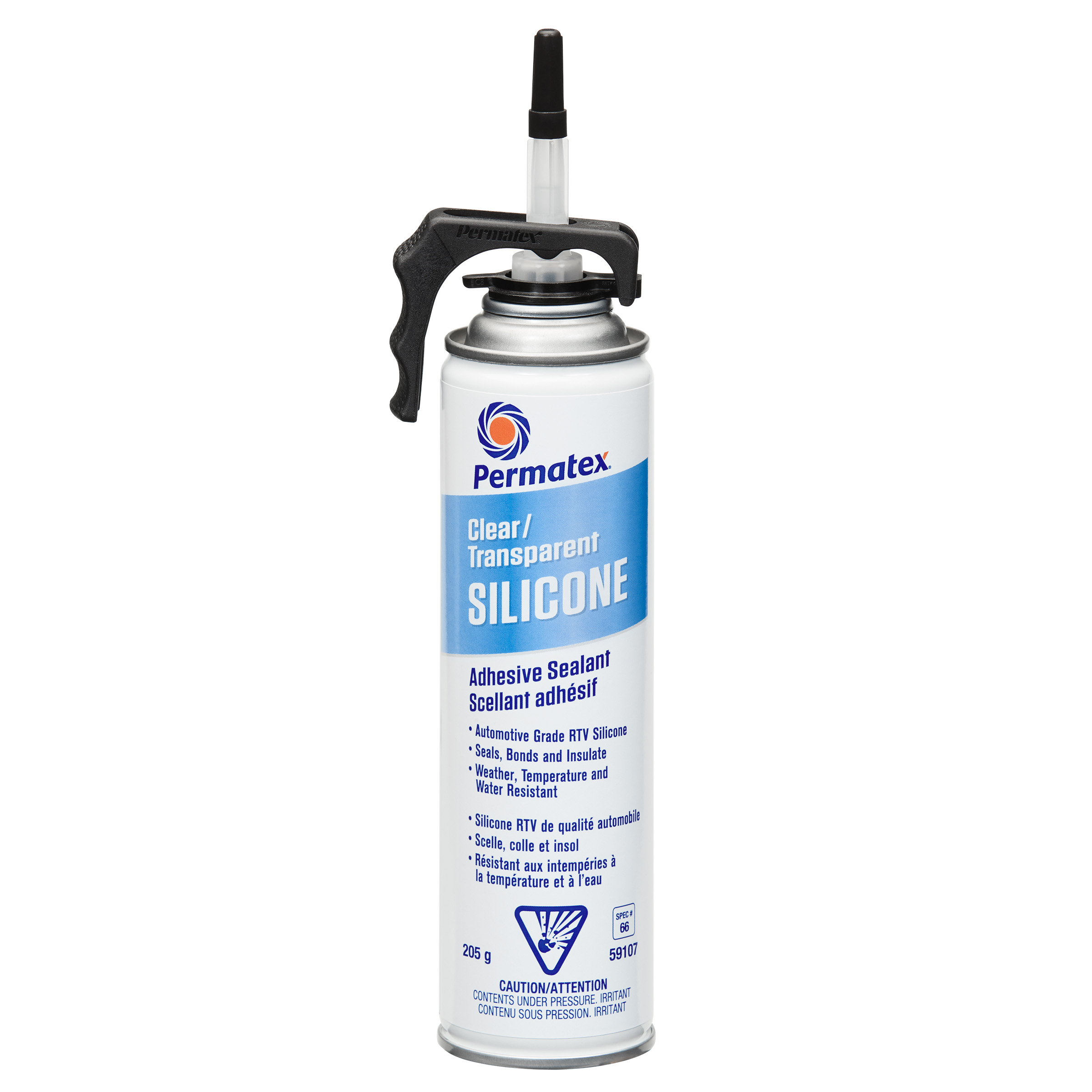 Permatex Clear Rtv Silicone Adhesive Sealant 66 - 205g Power Can