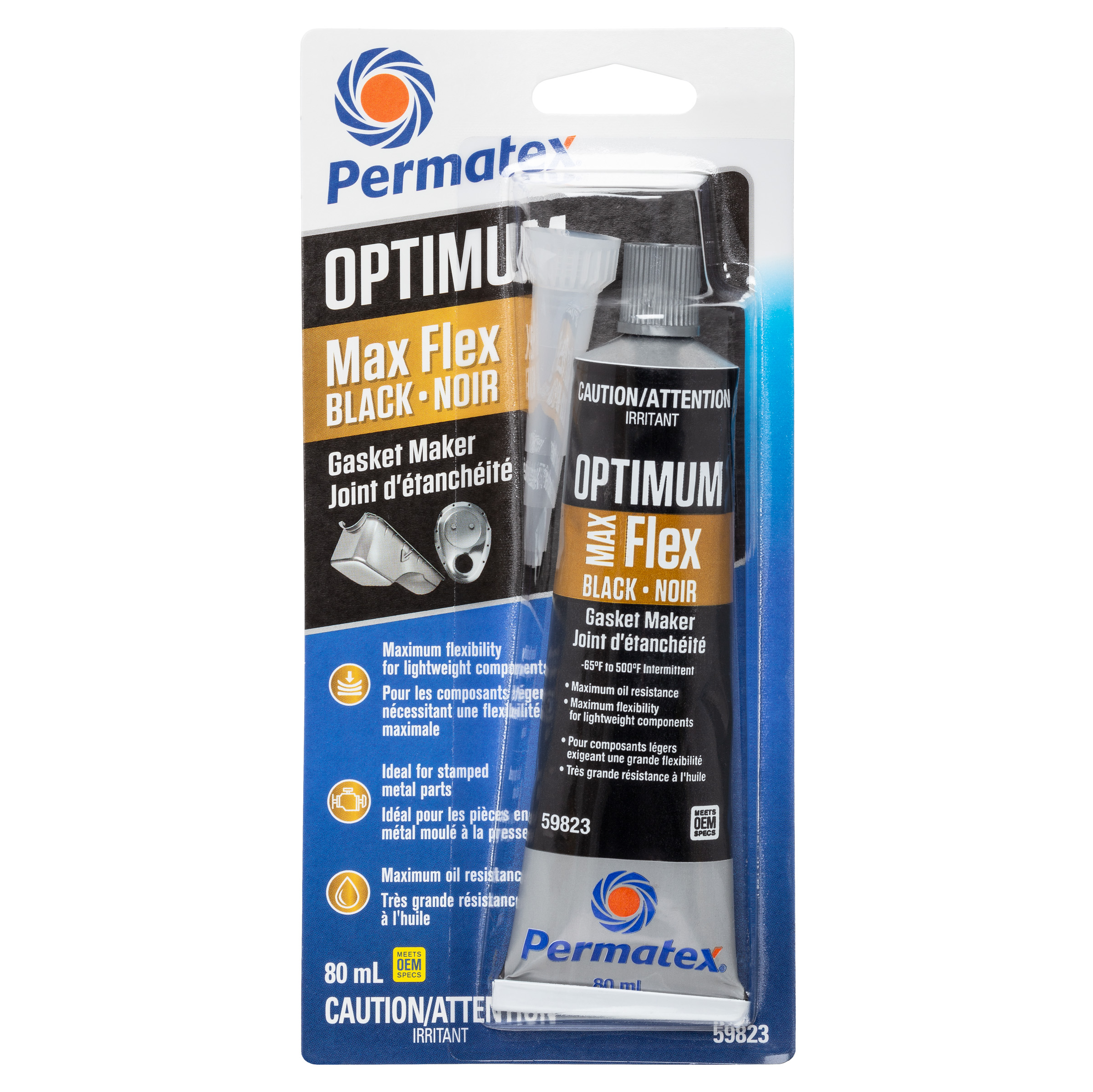 Fabricant de joints Permatex Optimum, noir, tube de 80 ml