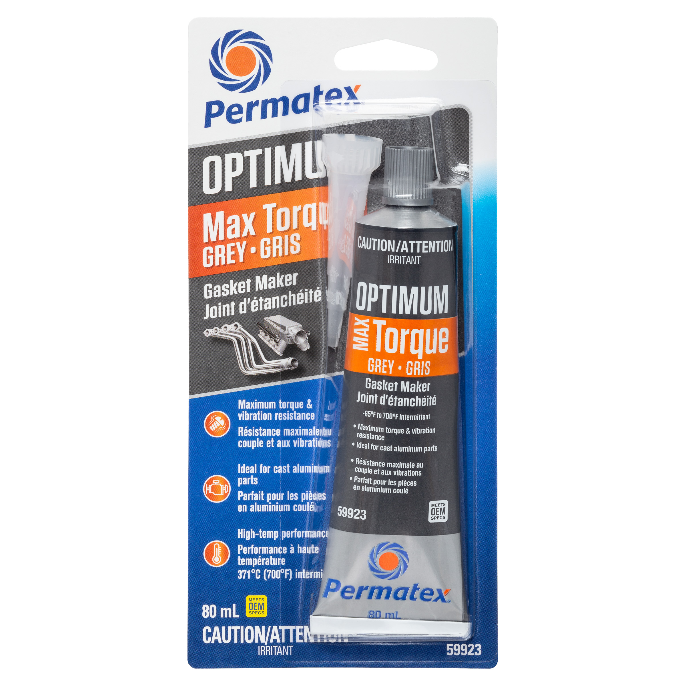 Fabricant de joints Permatex Optimum gris, tube de 80 ml