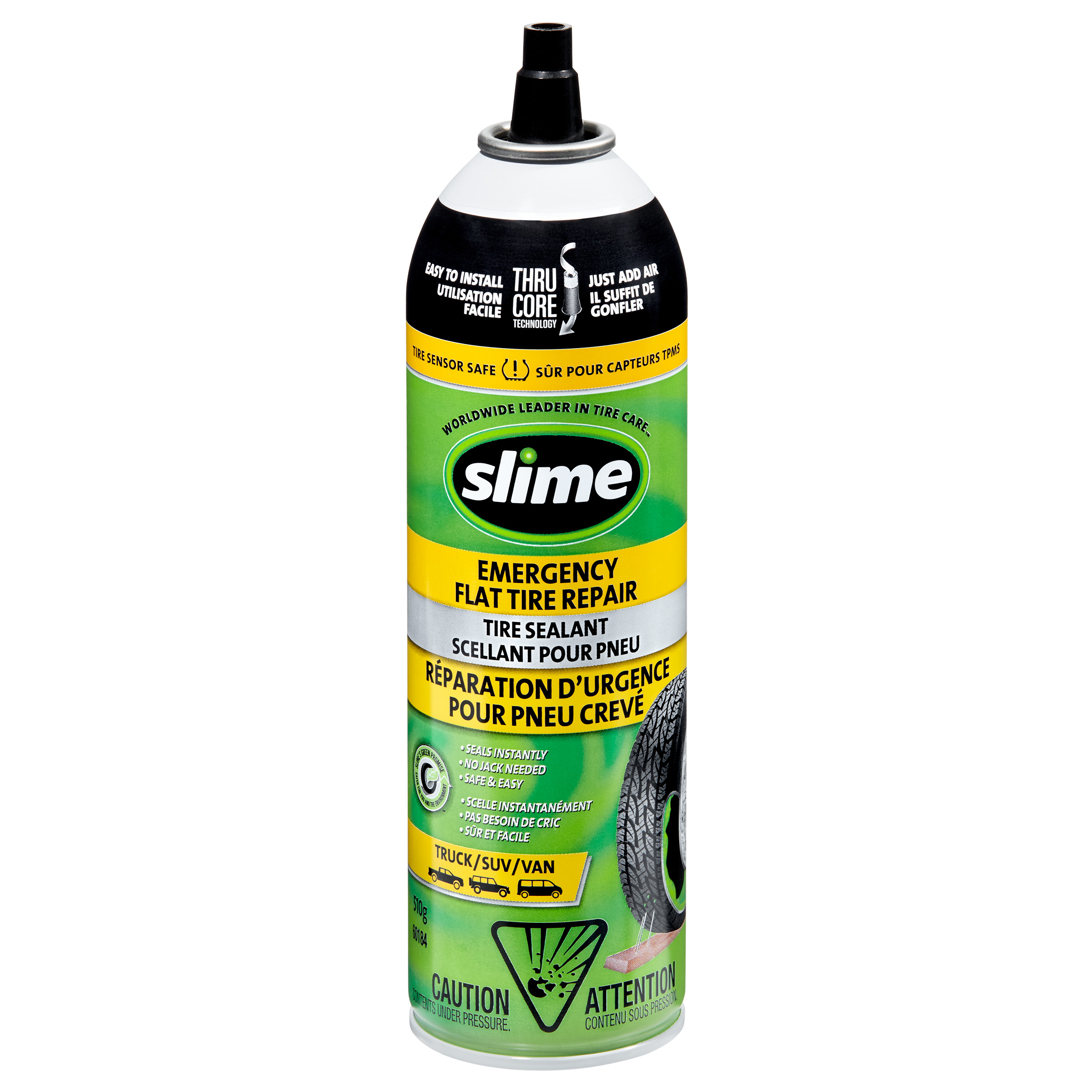 Slime® Thru-Core Emergency Tire Sealant - Tpms Safe - 510g