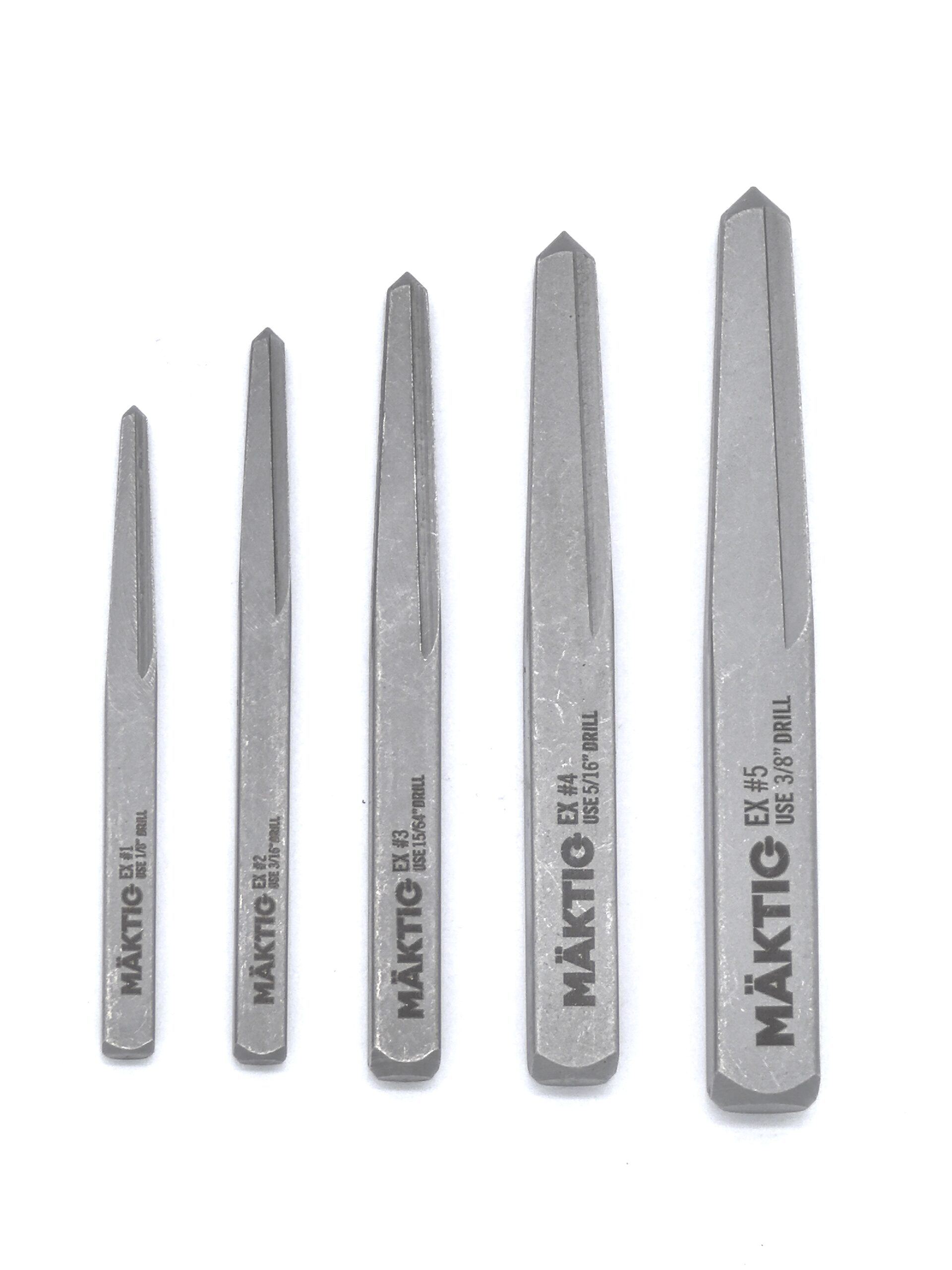 Fluted Screw Extractor Set, 5-Piece