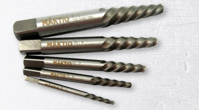 Spiral Screw Extractor Set, 5-Piece