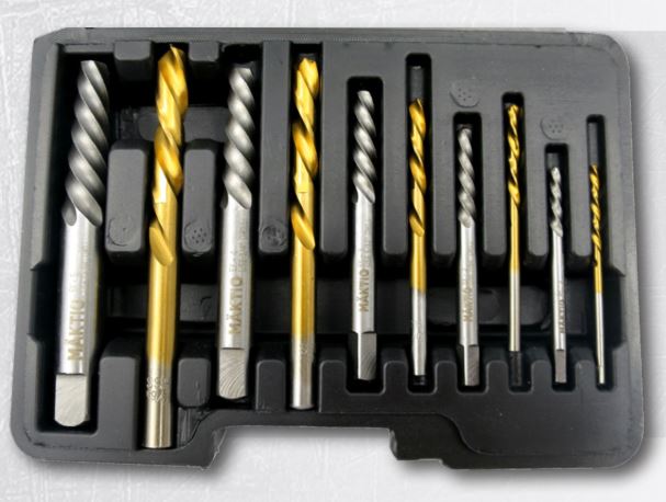 Screw Extractor Set with Drill Bits, 10-Piece