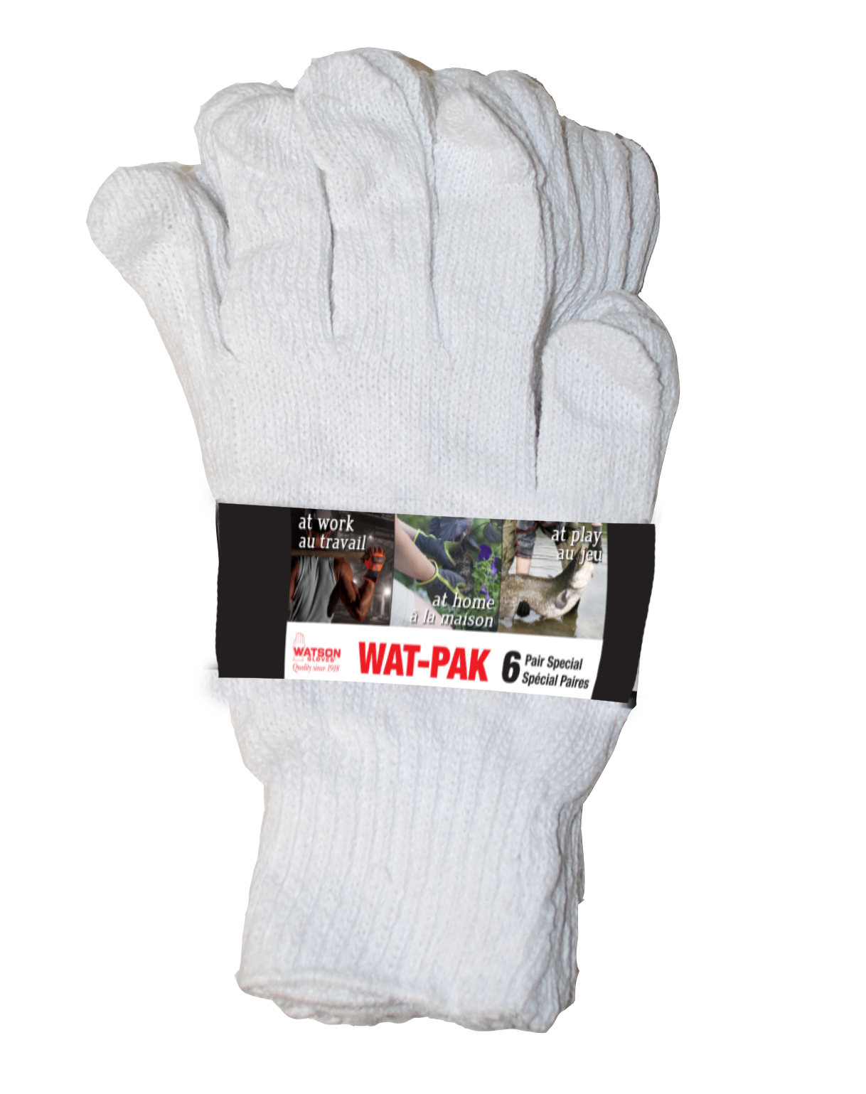 White Knight 6 Pack Poly/Cotton Liners - S