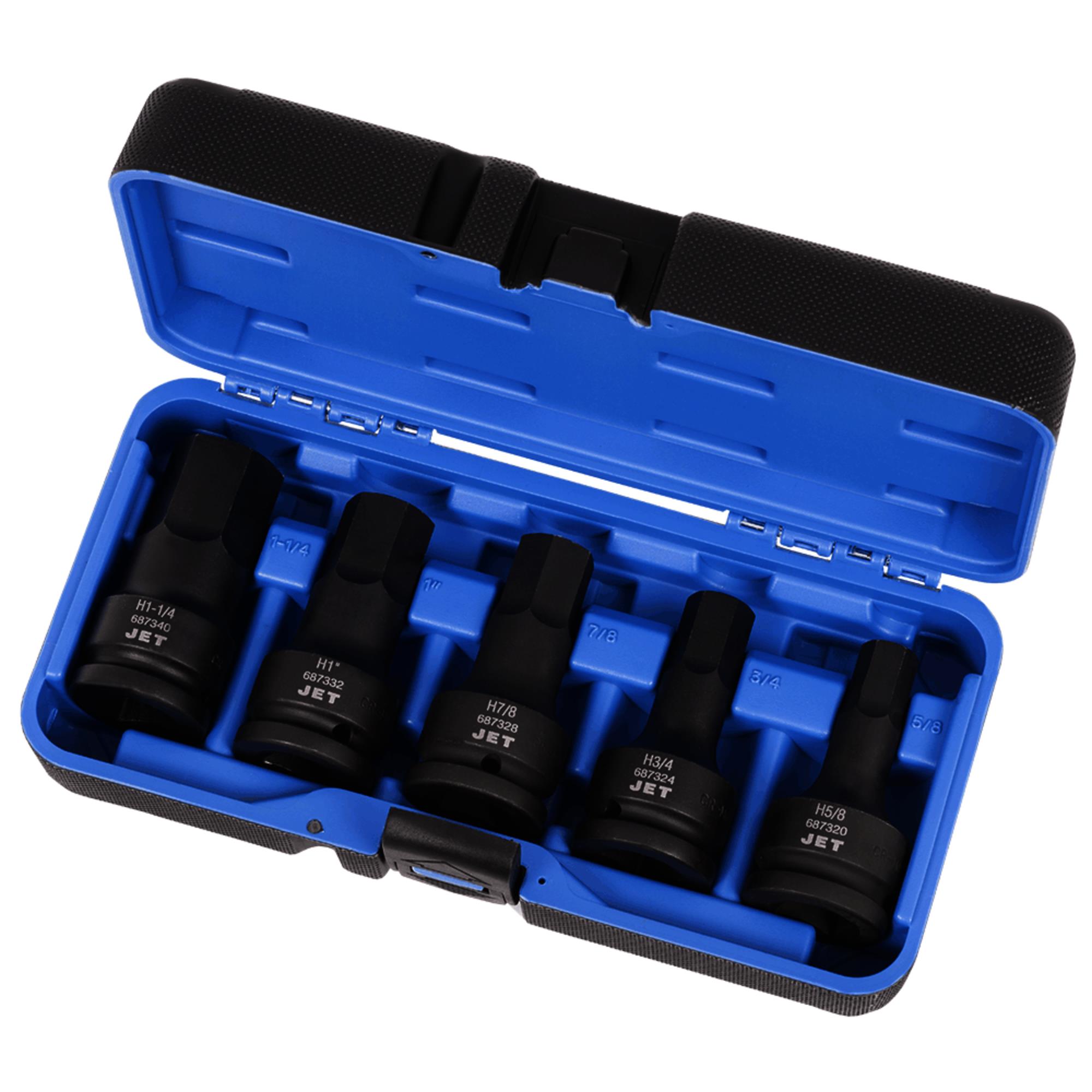 5 PC 3/4" DR SAE Impact Hex Bit Socket Set
