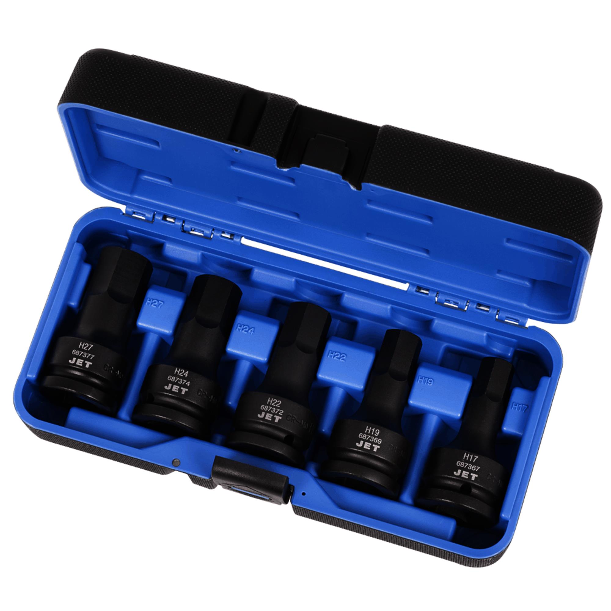 5 PC 3/4" DR Metric Impact Hex Bit Socket Set