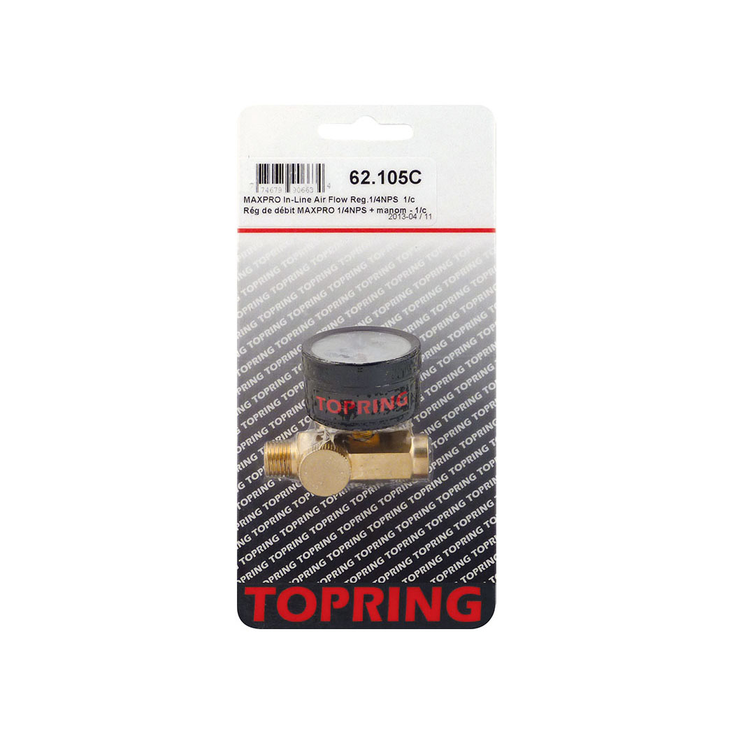 Brass Inline Air Flow Regulator 0 to 160 PSI 1/4 (F-M) NPT
