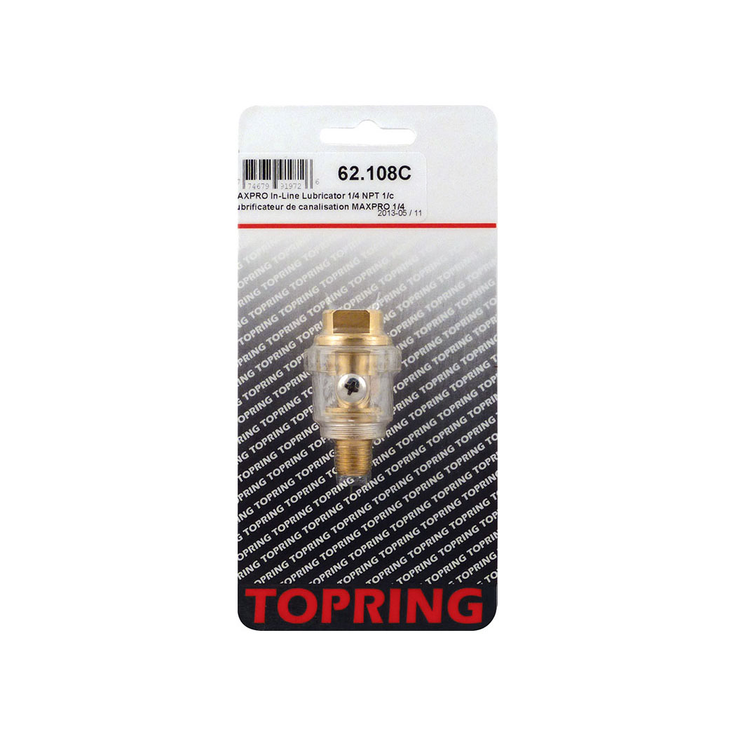 2 In. In-Line Lubricator For Air Tools 1/4 (F) To 1/4 (M) NPT
