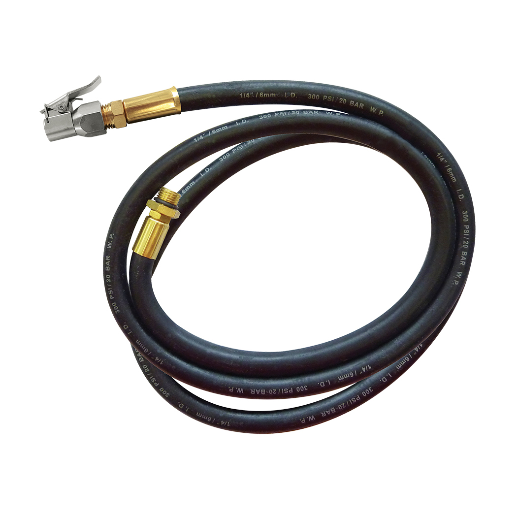 2 M (78 In) Hose And Hexagonal-Base Straight Inflation Nozzle With Clip