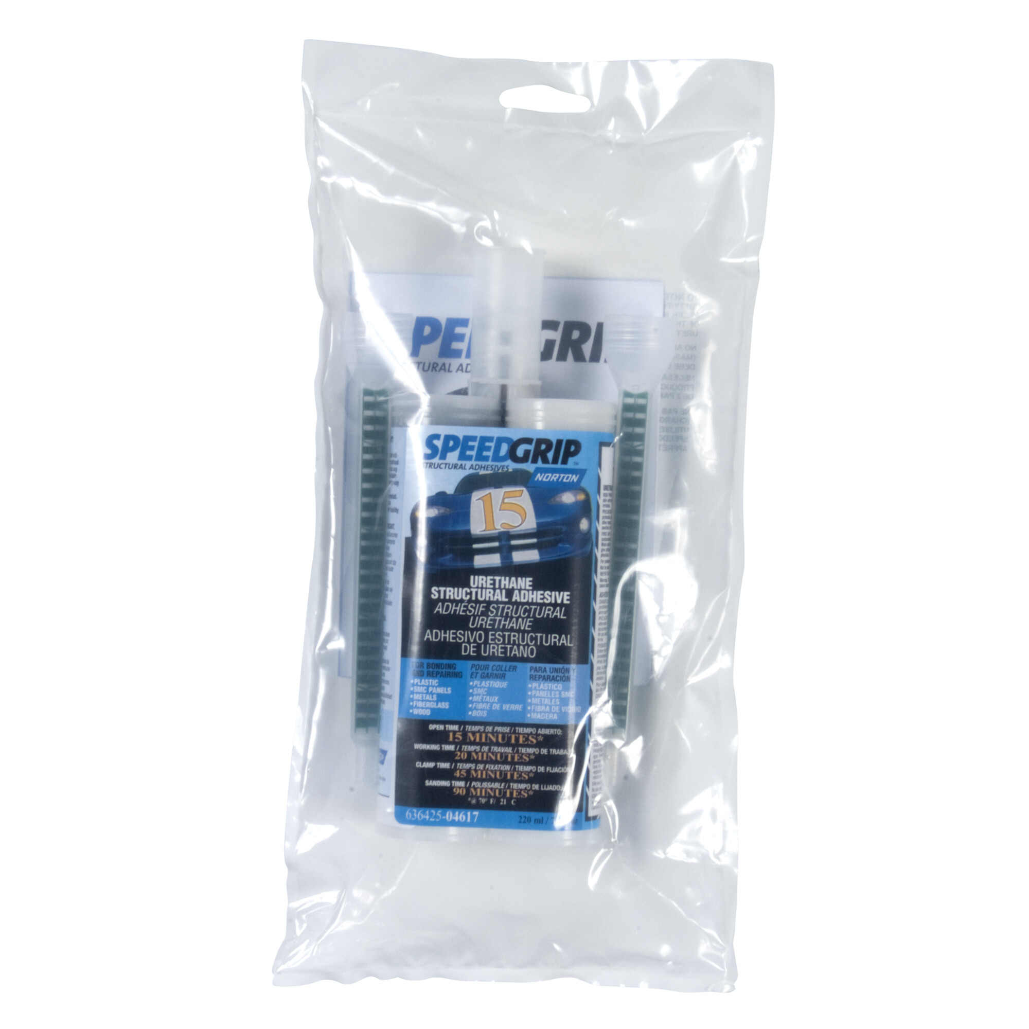 Norton SpeedGrip 2K Urethane Structural Adhesive 220 ml Cartridge Black