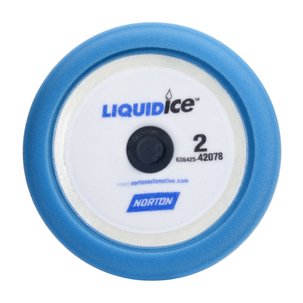 9 In. Norton Liquid Ice Blue Buffing/Polishing H&L Cutting Foam Pad Step 2