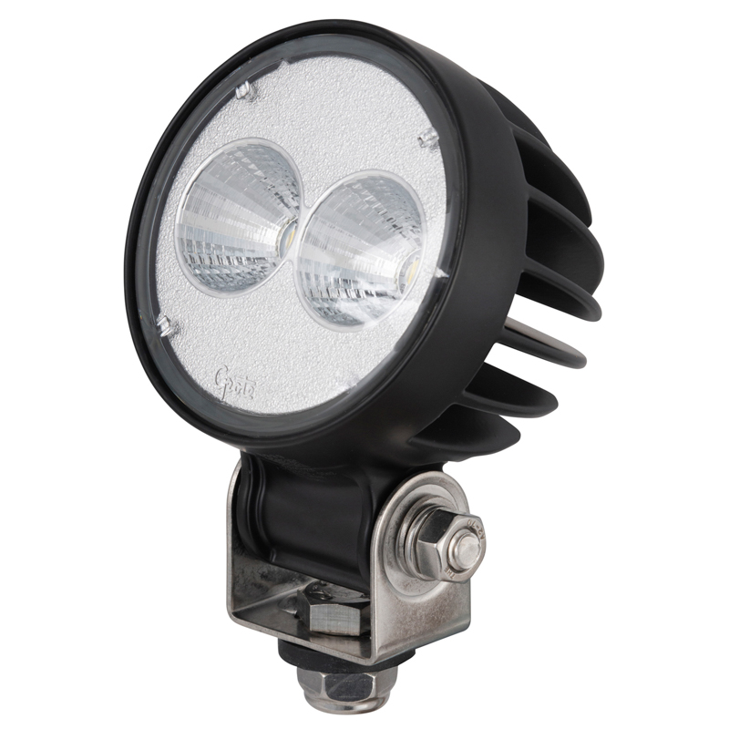 Éclairage avant, noir, rond, LED, lampe de travail, multivolts, motif éloigné, montage suspendu, connecteur Deutsch, emballage de vente au détail