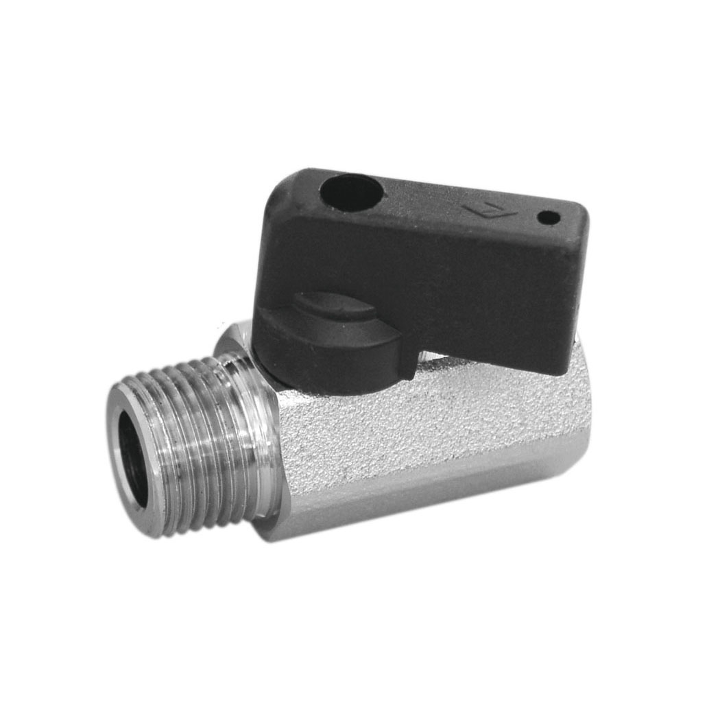 Brass Mini Ball Valve 1/4 (M) NPT To 1/4 (F) NPT
