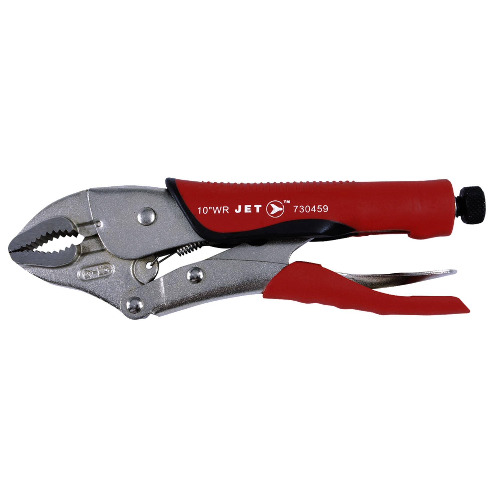 10" Curved Jaw Locking Pliers with Cutter - Cushion Grip