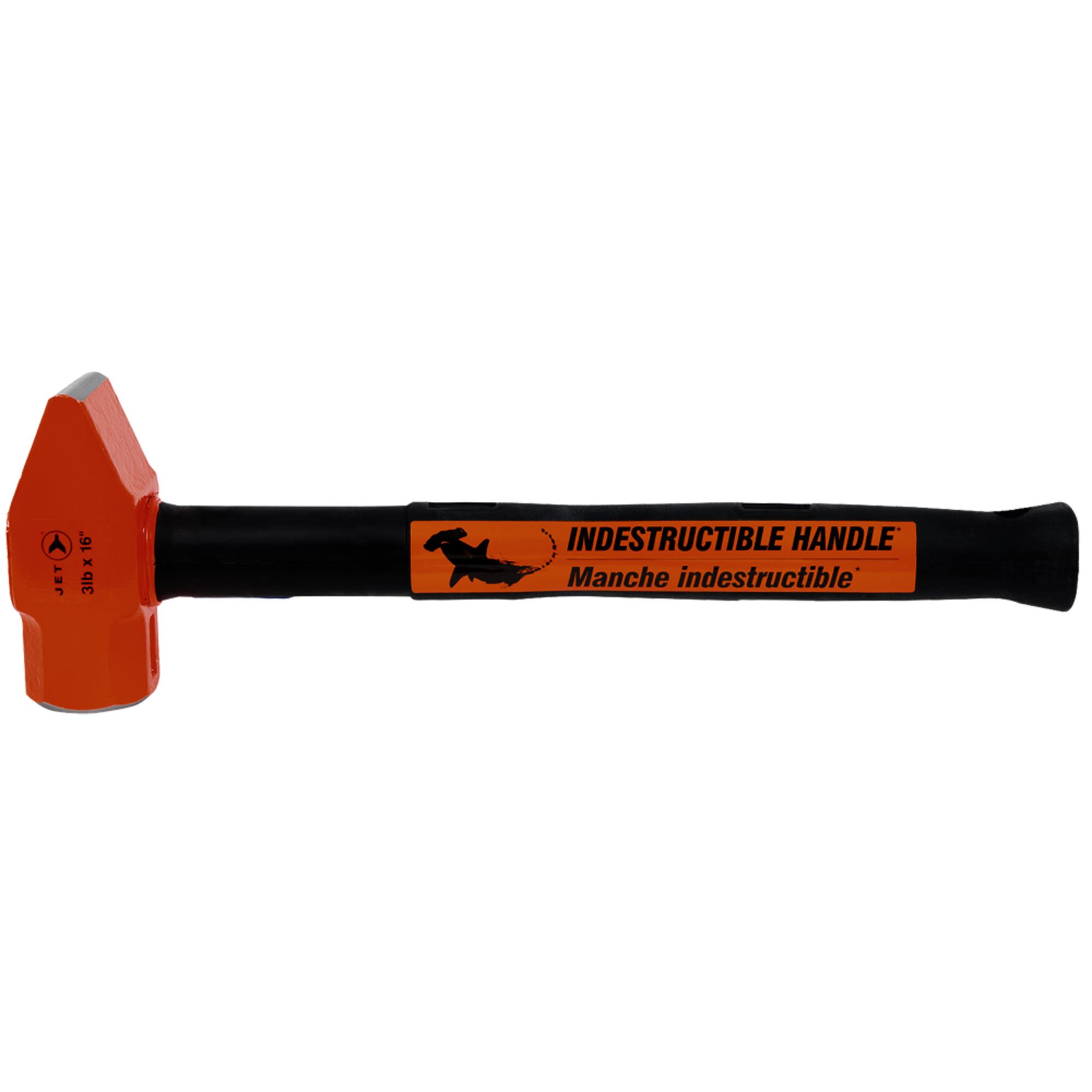 3 lb x 16" Indestructible Handle Cross Pein Hammer - Super Heavy Duty