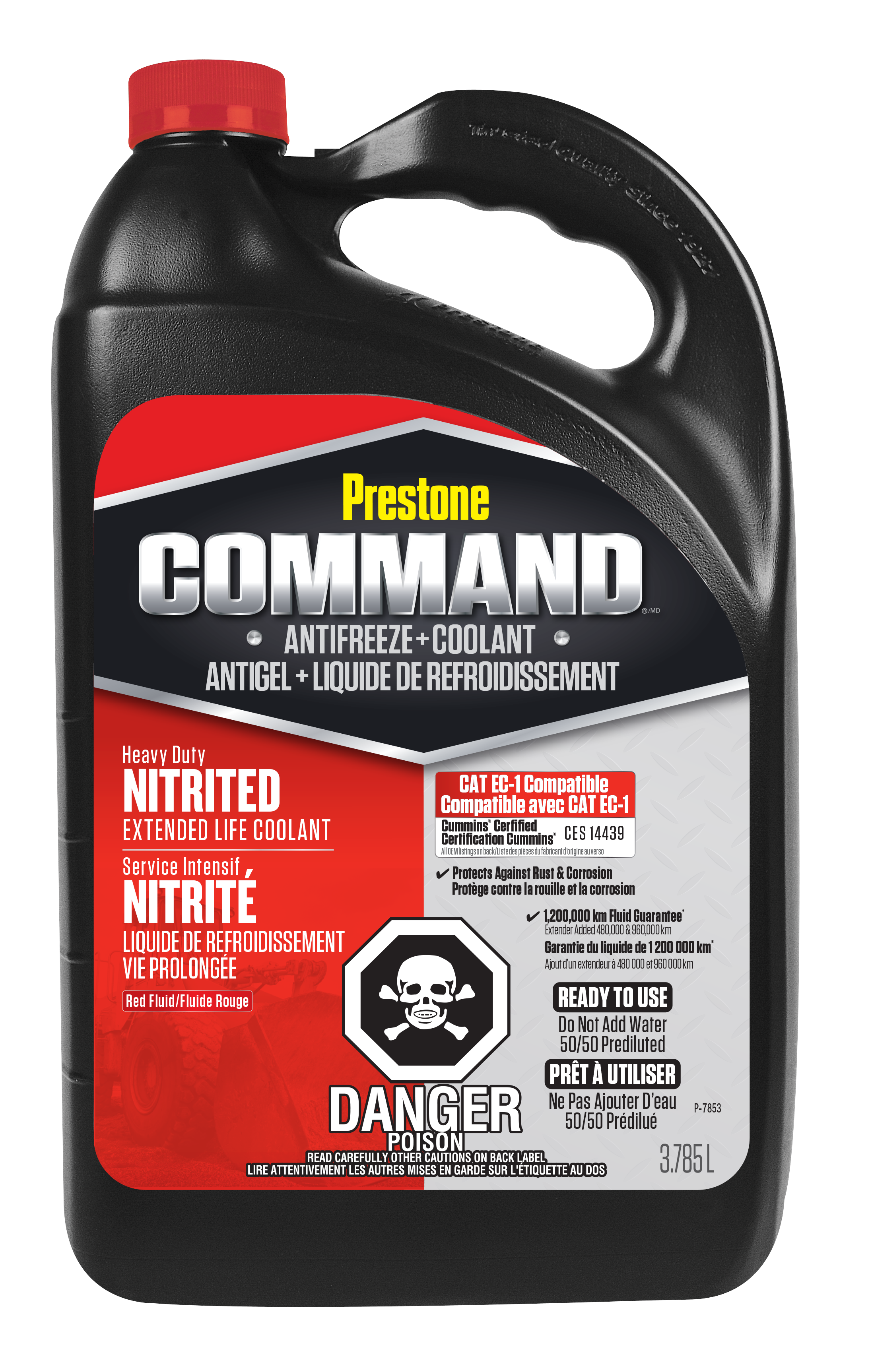 LIQUIDE DE REFROIDISSEMENT ANTIGEL HD PROLONGE LA DURÉE DE VIE 50/50 3,78 L