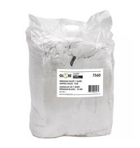 Premium White T-Shirt Wiping Rags - 10 lb Bag