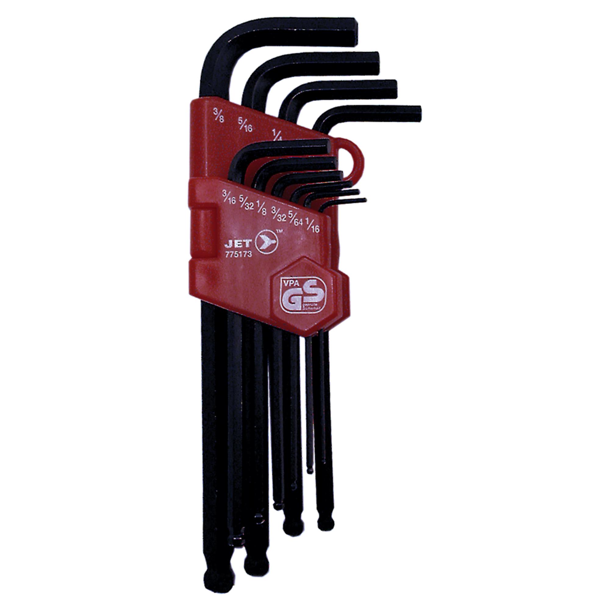 10 PC SAE Ball Nose Hex Key Set