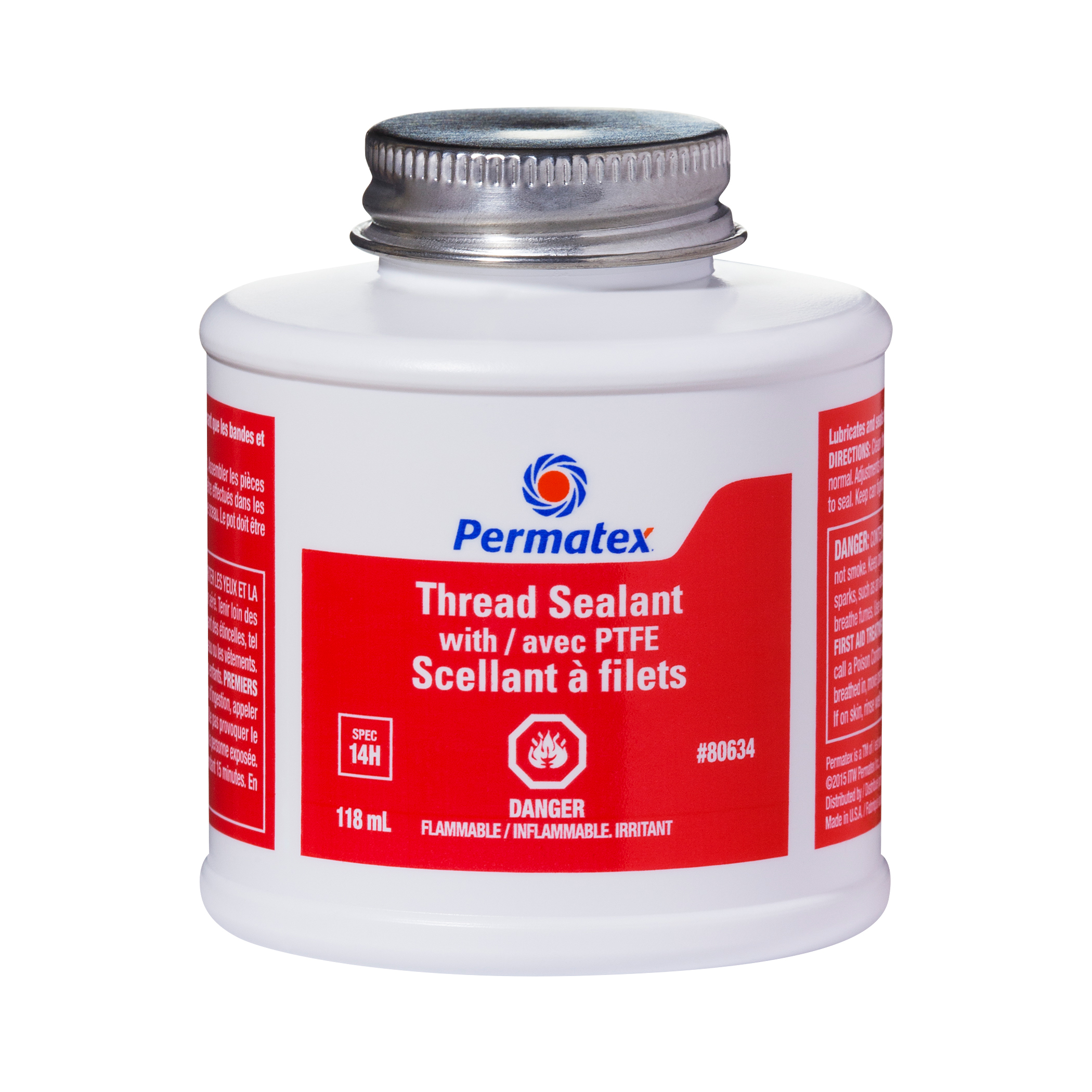 Scellant pour filetage Permatex 14H avec PTFE, boîte de 118 ml
