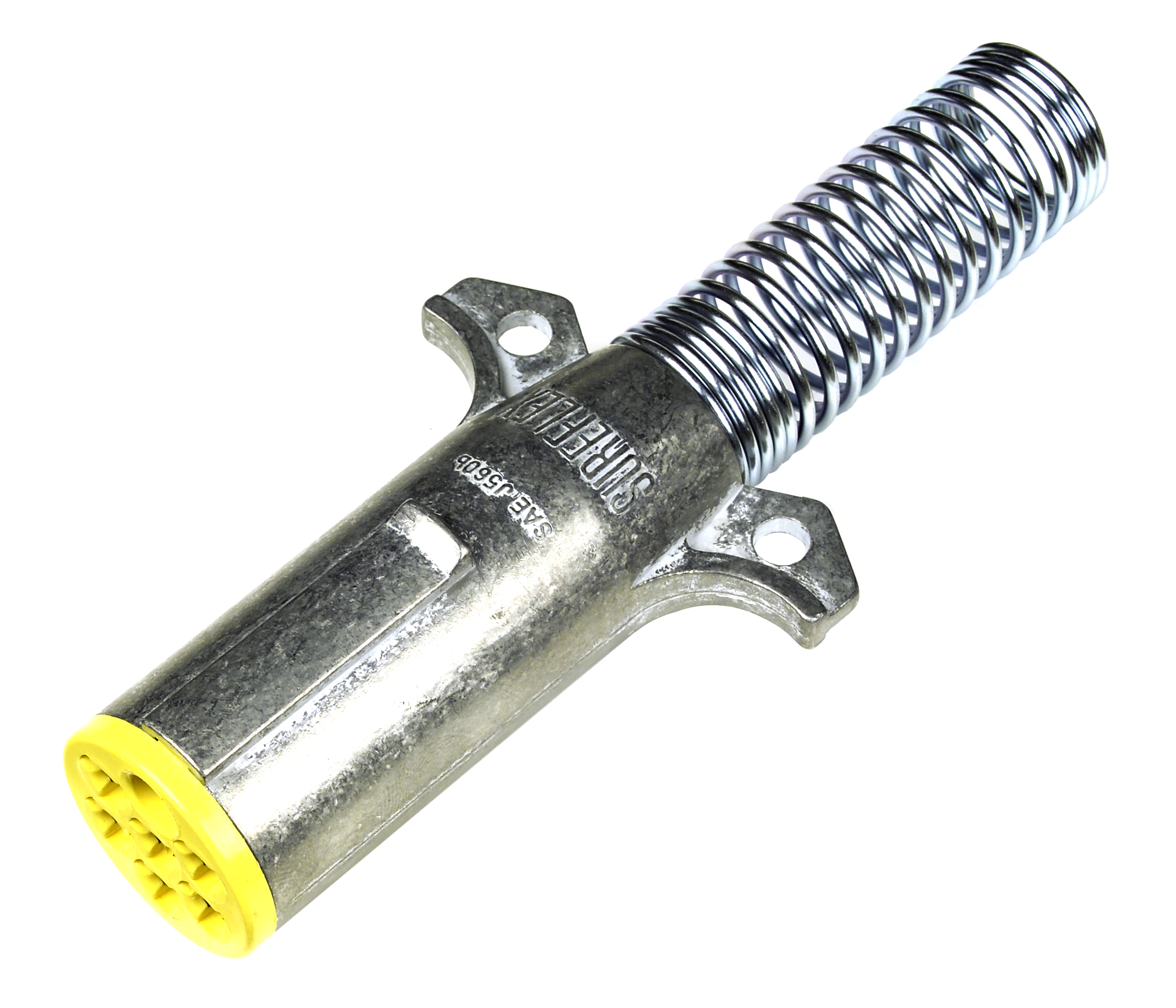 Trailer Plug, Iso, 7 Pole W Spring, Die Cast, Pk 1