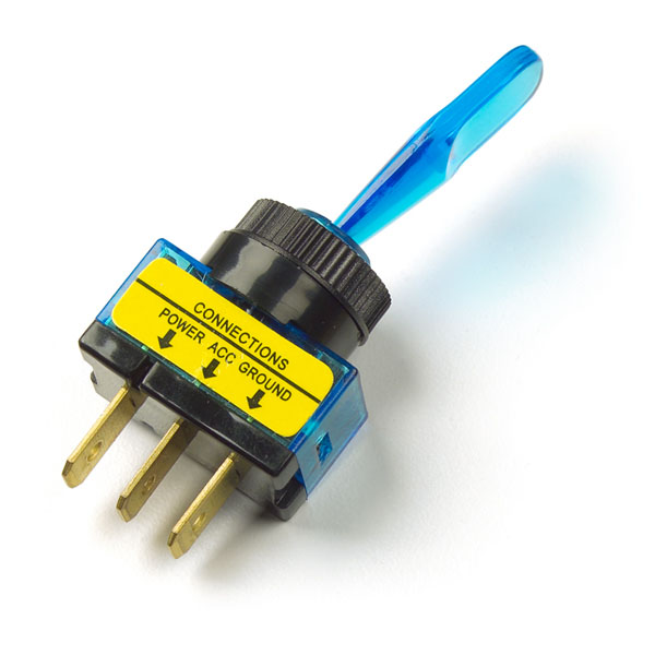 Toggle, On/Off, Glow, 20 Amp, Blue