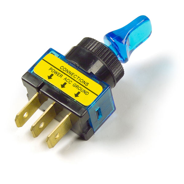 Toggle, On/Off, D/Bill, 20 Amp, Blue