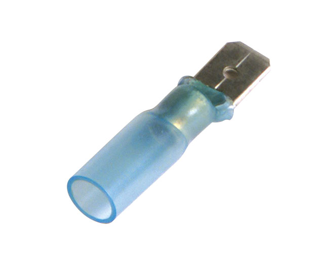 Heat Shrink Male Disconnect, 16-14 Ga, .250", Pk 15