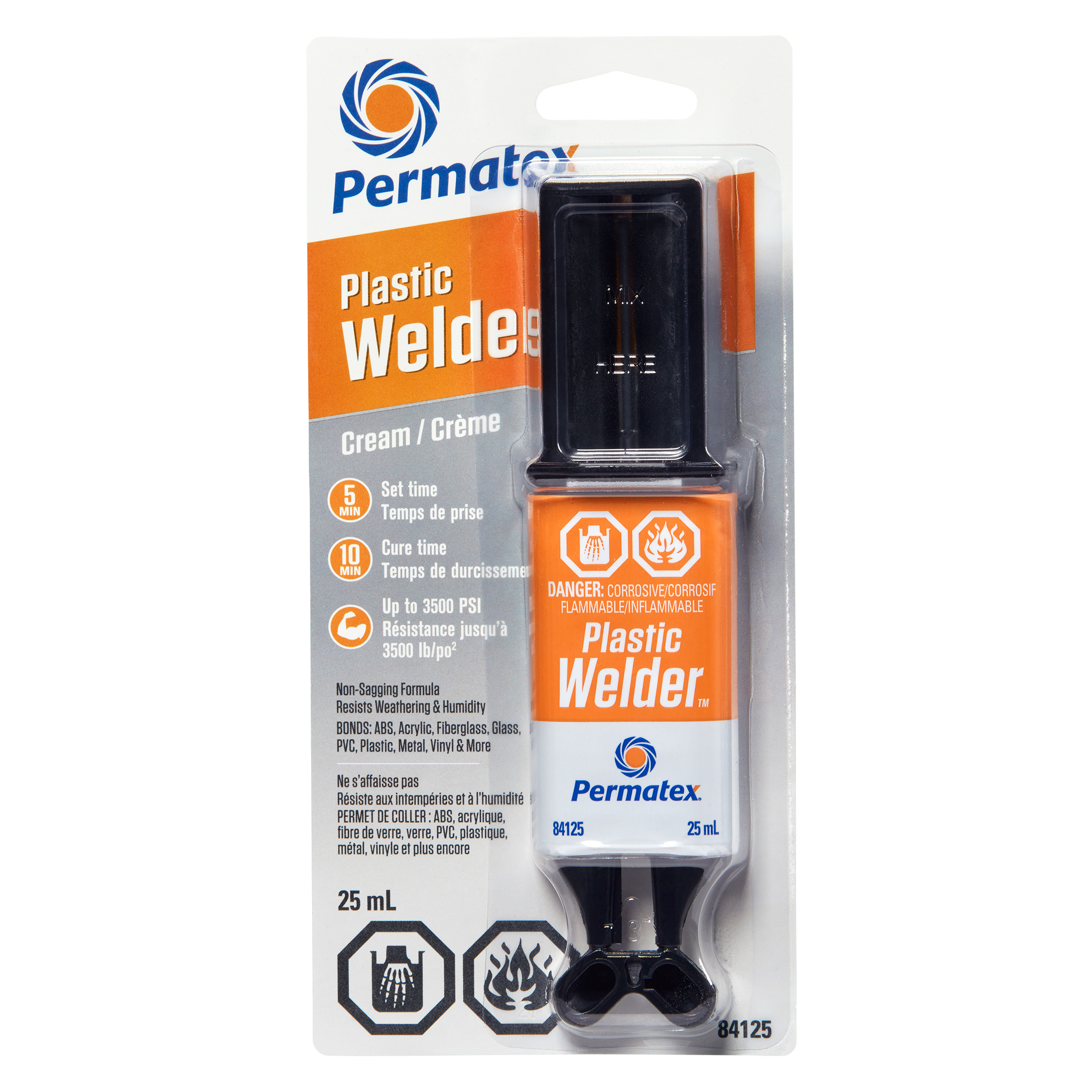 Permatex Plastic Welder Beige Adhesive - 25ml Syringe