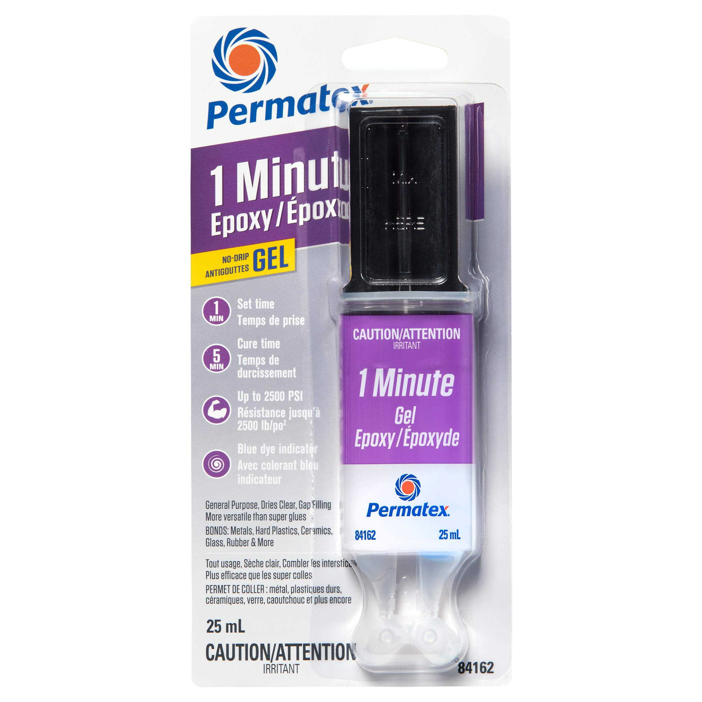 Époxy Permatex 1 minute - Seringue de 25 ml