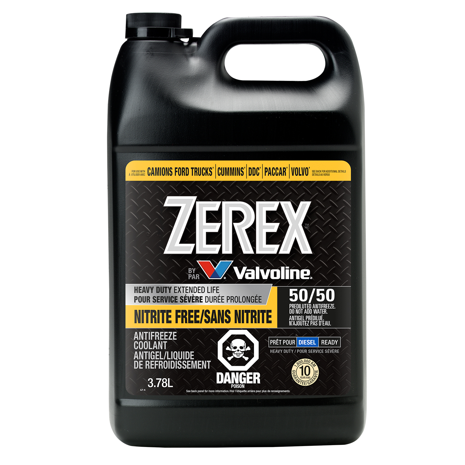 Zerex™ Heavy Duty Nitrite Free Extended Life Antifreeze/Coolant Ready to Use - 3.78 L
