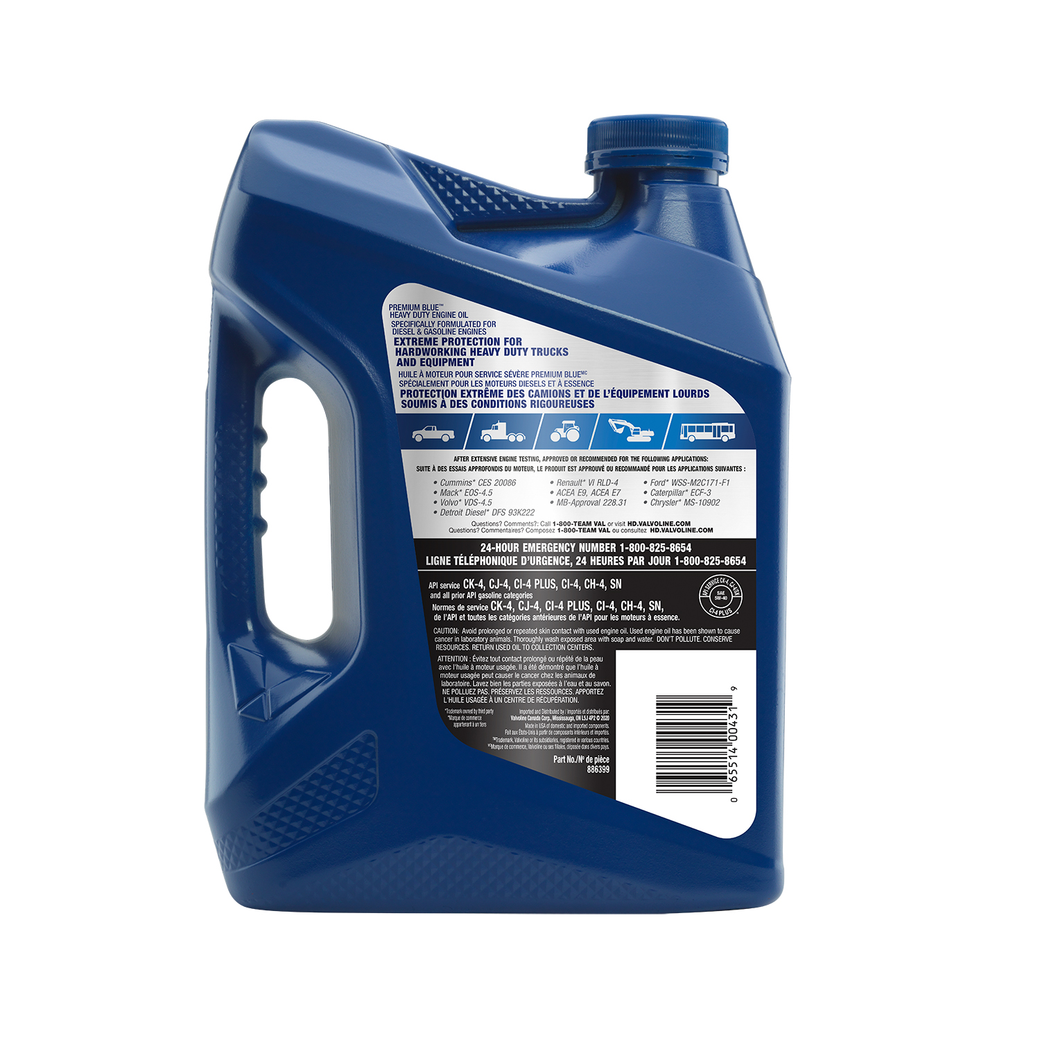 Huile moteur entièrement synthétique Premium Blue™ Extreme 5W-40 - 4 L