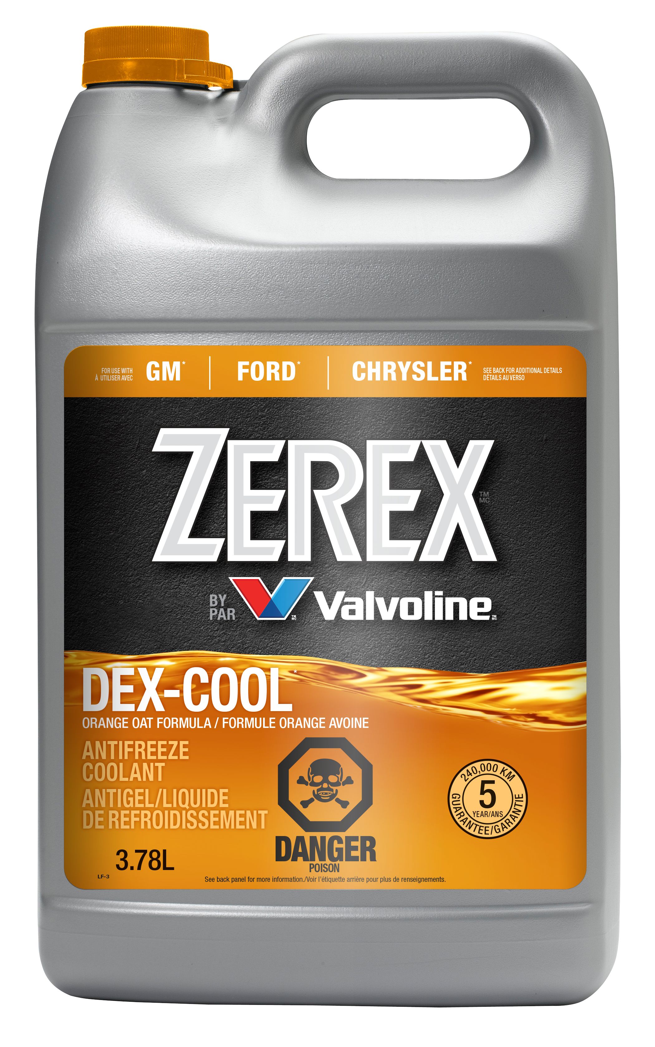 Concentré d'antigel/liquide de refroidissement Zerex™ DEX-COOL®, 3,78 L