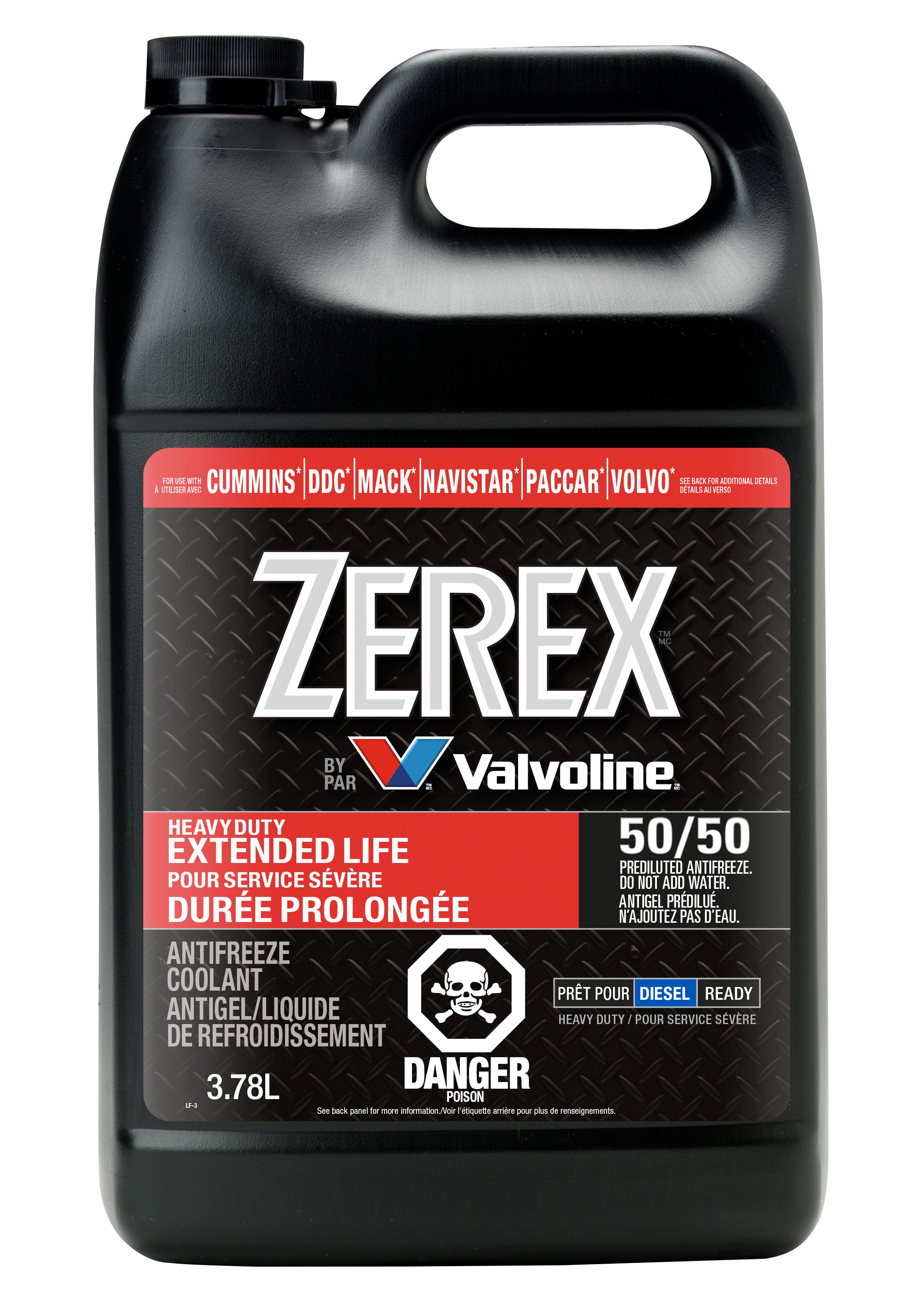 Antigel/liquide de refroidissement Zerex™ Heavy Duty Extended Life prêt à l'emploi, 3,78 L