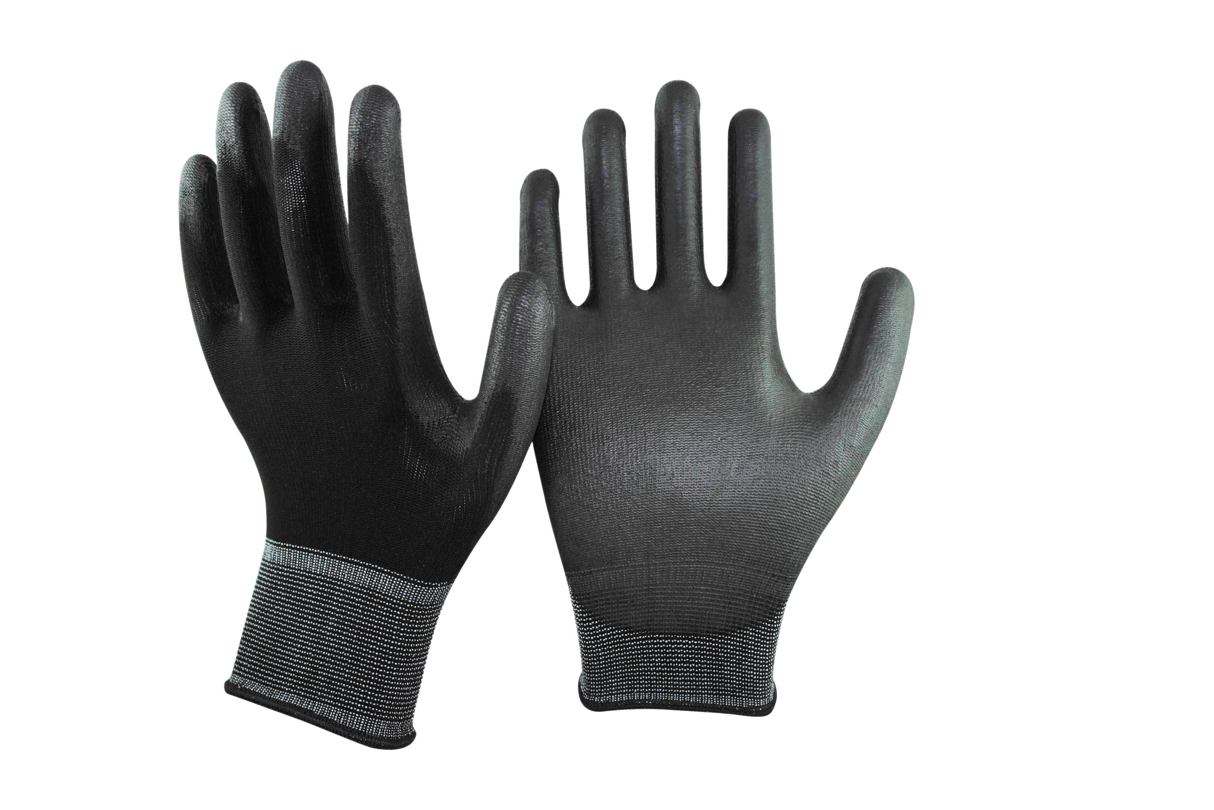 Lightweight Polyurethane-Coated Work Gloves - Large