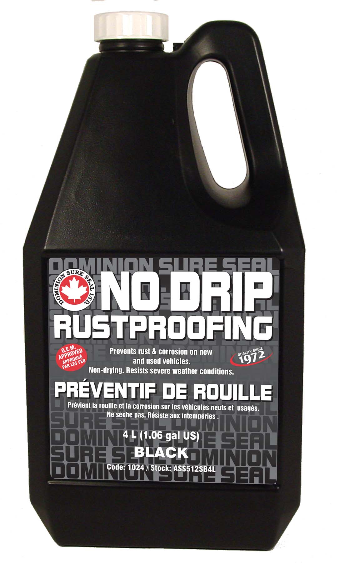 No Drip Rust Proofing - Black 4 L / 1.06 Gal