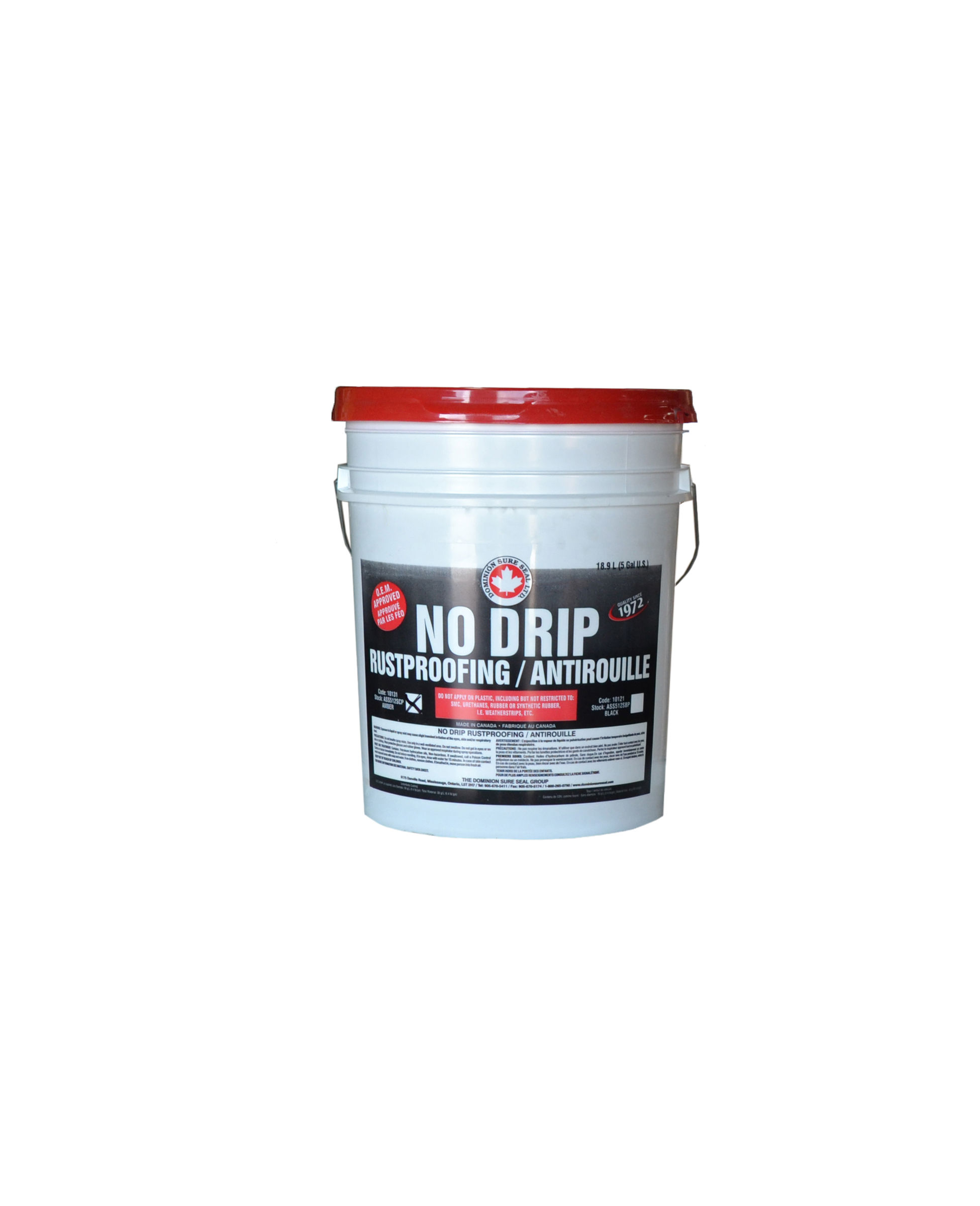 No Drip Rust Proofing - Amber 20 L/5gal Pail