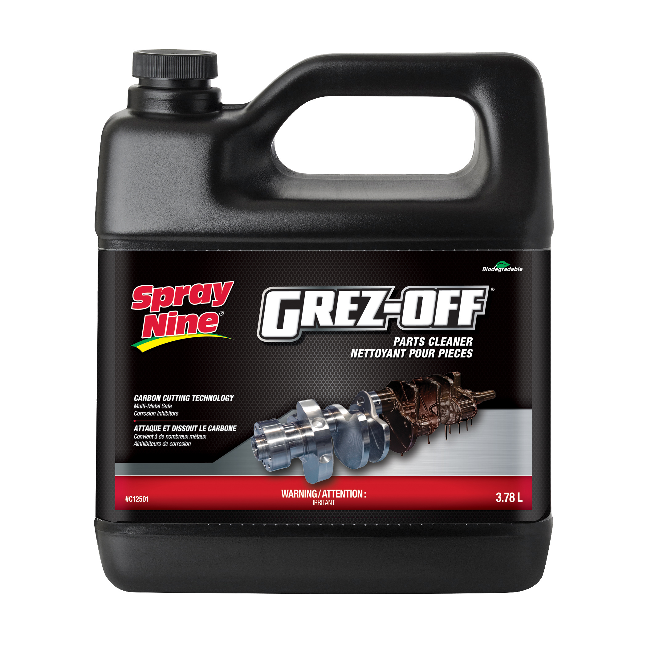 Nettoyant pour pièces Spray Nine® Grez-Off, carafe de 3,78 L