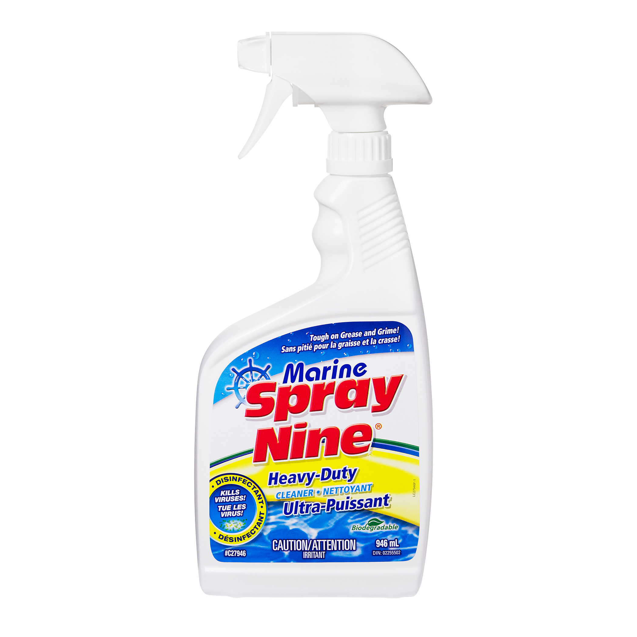 Nettoyant/dégraissant robuste Spray Nine® Marine - Bouteille de 946 ml