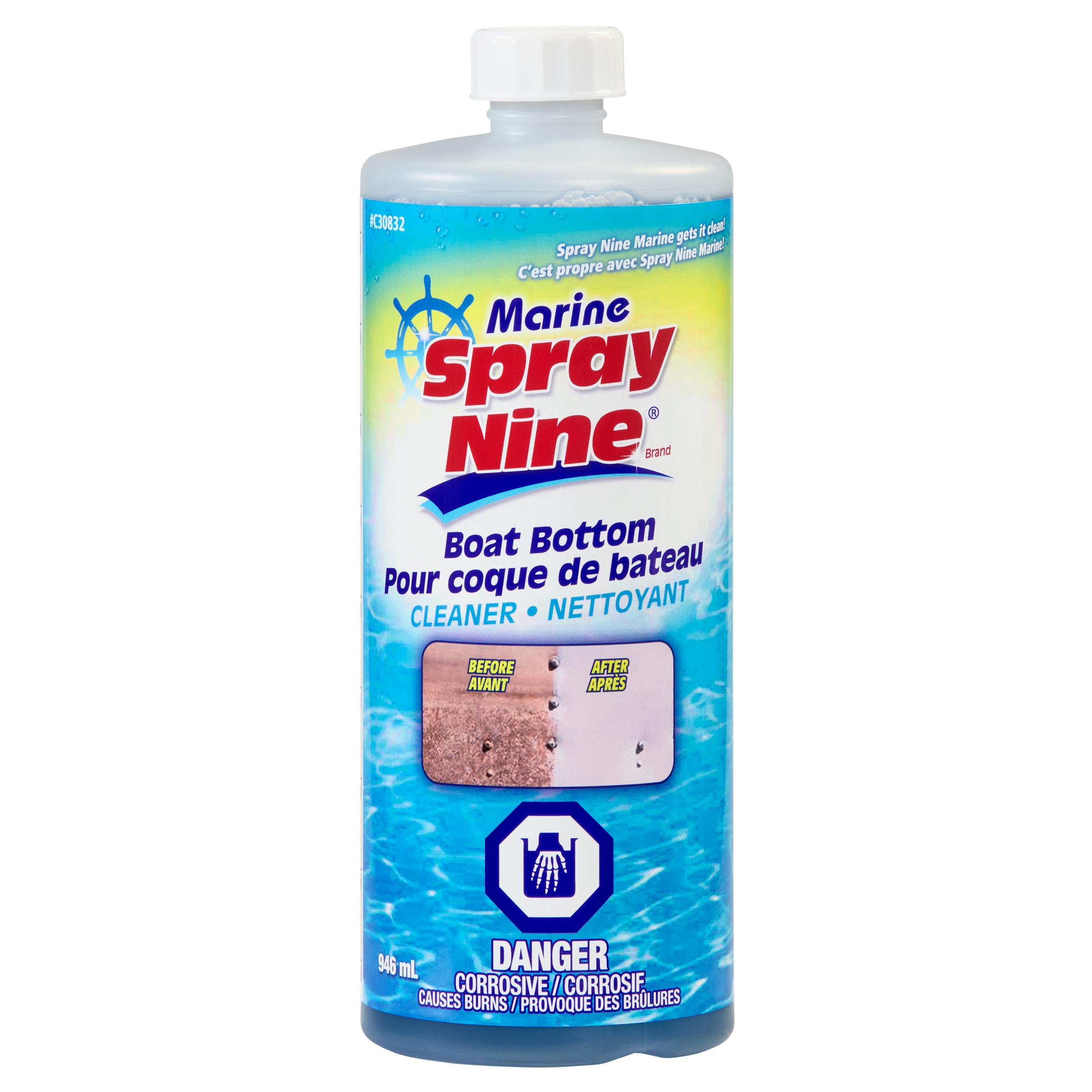Nettoyant pour fonds de bateaux Spray Nine® Marine - Bouteille de 946 ml