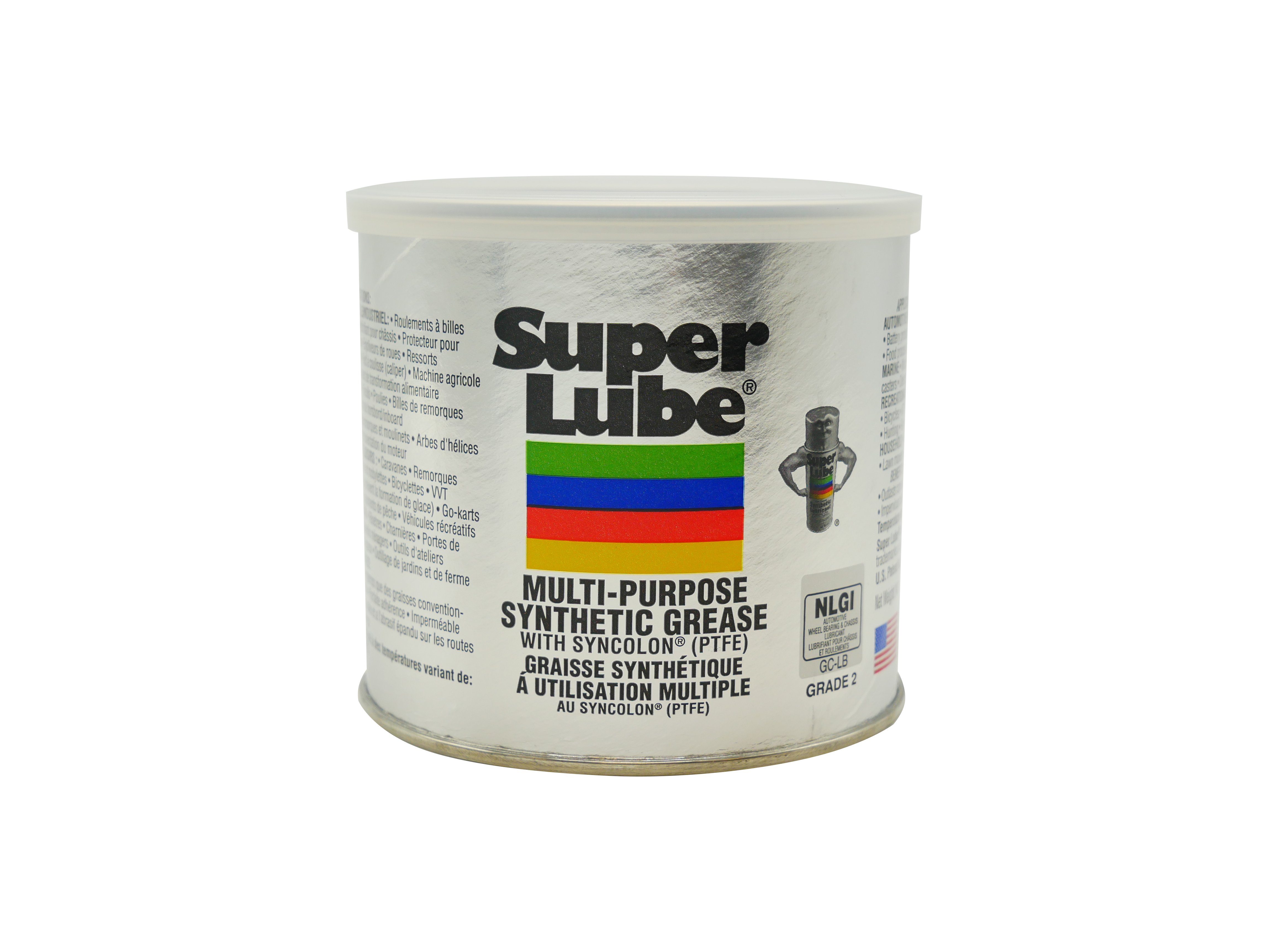 Graisse synthétique polyvalente Super Lube® avec Syncolon® - Bidon de 14,1 oz