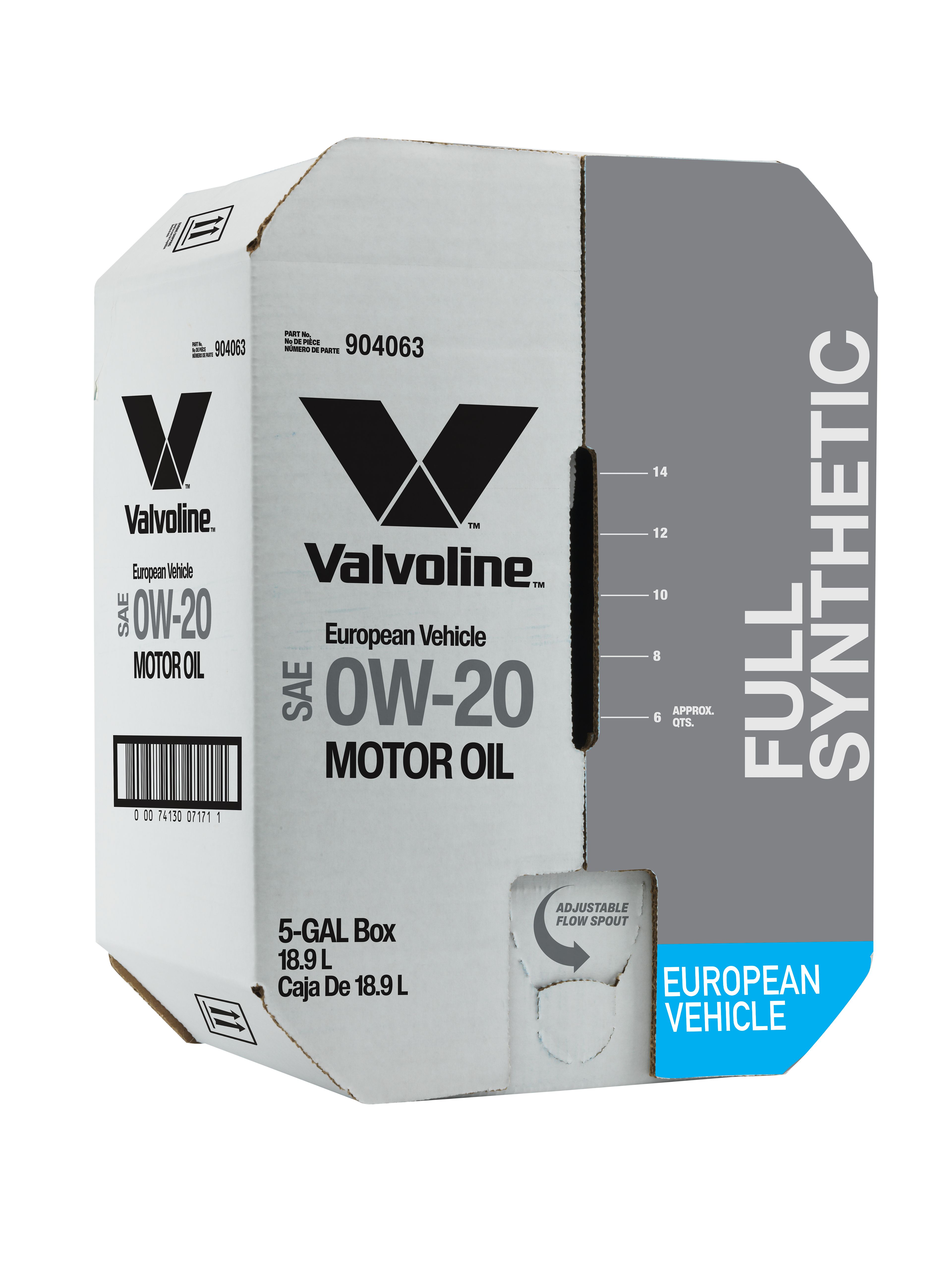 Huile moteur entièrement synthétique SAE 5W-40 pour véhicules européens, 18,9 L