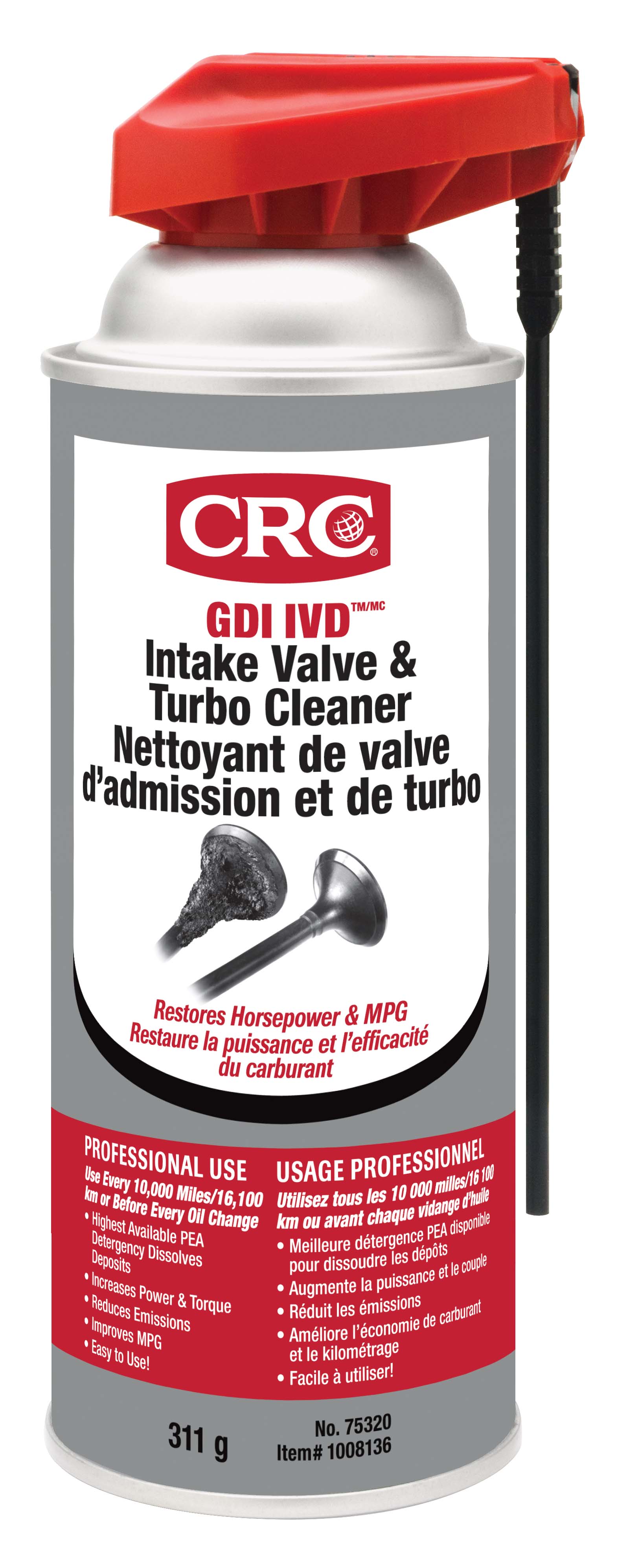 Soupape d'admission et nettoyeur turbo GDI IVD® Pro, 311 g